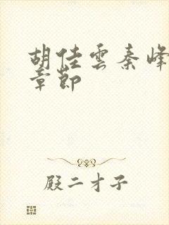 胡佳云秦峰最新章节