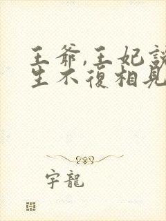 王爷,王妃说此生不复相见