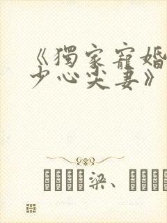 《独家宠婚:陆少心尖妻》