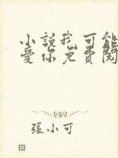 小说我可能不会爱你免费阅读封面