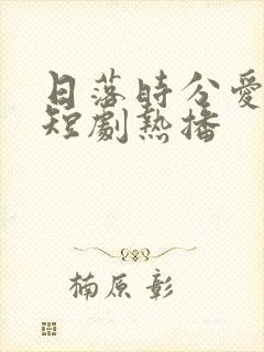 日落时分爱上你短剧热播封面