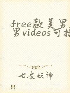free欧美男男videos可播放