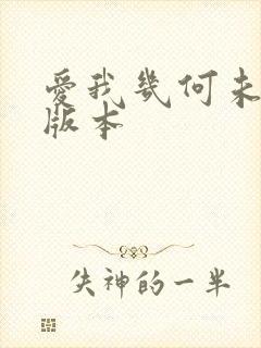 爱我几何未删减版本封面