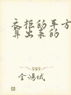 衣柜的平方怎么算出来的