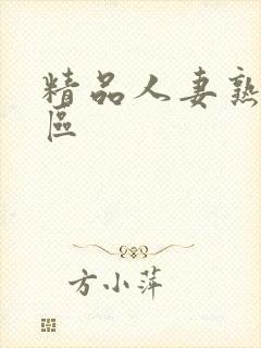 精品人妻熟女一区