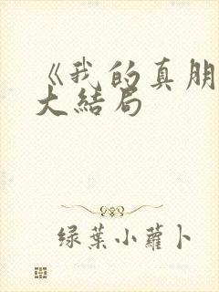 《我的真朋友》大结局封面