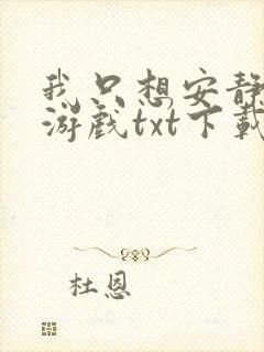 我只想安静的打游戏txt下载