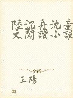 陆沉舟沈意欢全文阅读小说封面