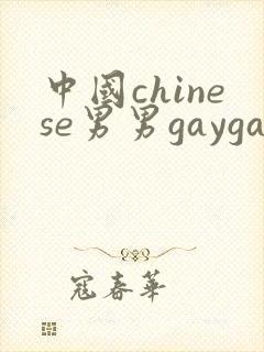 中国chinese男男gaygay