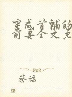 穿成首辅的炮灰前妻全文免费