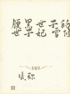 腹黑世子的惊华世子妃 雪条