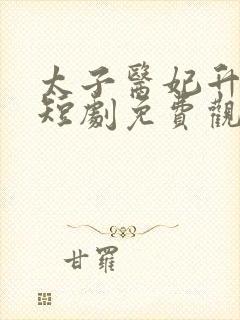 太子医妃升职记短剧免费观看全集封面