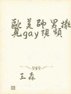 欧美帅男撒尿可见gay视频