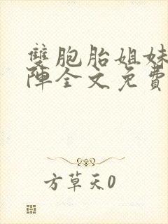 双胞胎姐妹齐上阵全文免费阅读