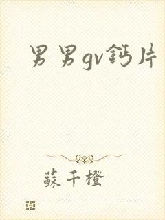 男男gv钙片