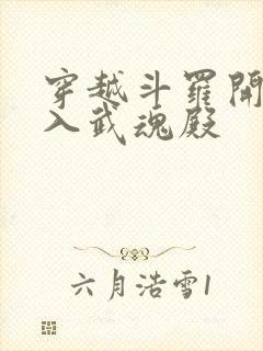 穿越斗罗开局加入武魂殿