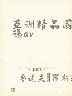 亚洲精品国产乱码av