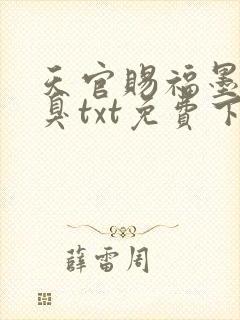 天官赐福墨香铜臭txt免费下载