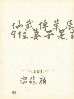 仙武传叶辰的19位妻子是谁