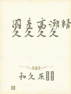 国产高潮精品久久久久久