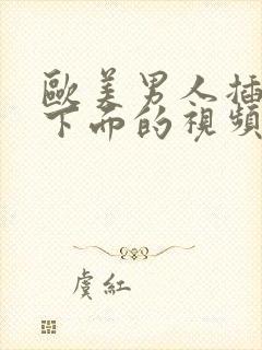 欧美男人插女人下面的视频