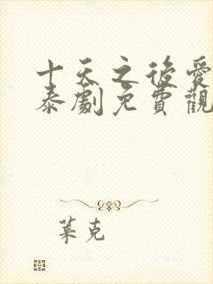 十天之后爱上你泰剧免费观看全集