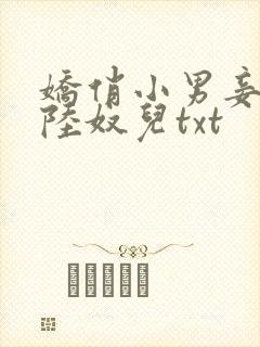 娇俏小男妾by陆奴儿txt