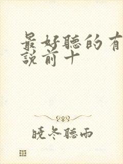 最好听的有声小说前十