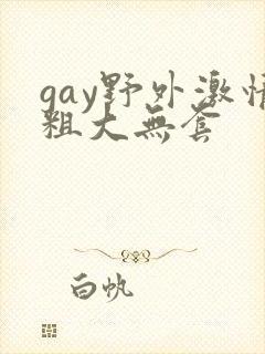 gay野外激情粗大无套