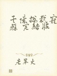 千亿总裁宠妻上瘾 完结版