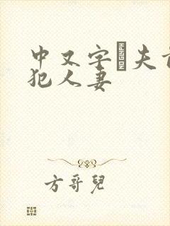 中又字菷夫前侵犯人妻