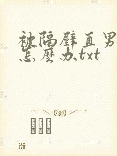 被隔壁直男看上怎么办txt封面