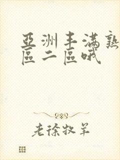 亚洲丰满熟女一区二区哦