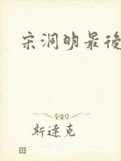 宋洞明最后结局封面