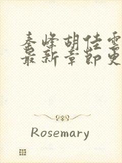 秦峰胡佳云全文最新章节更新封面