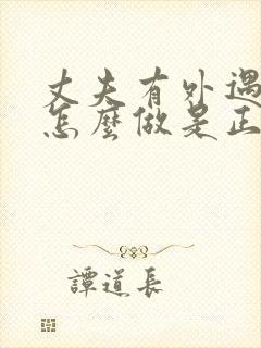 丈夫有外遇妻子怎么做是正确的封面