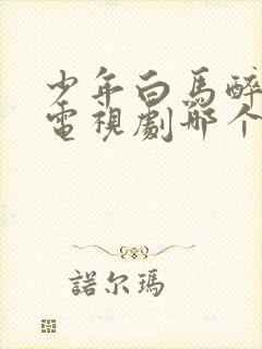 少年白马醉春风电视剧哪个台播出