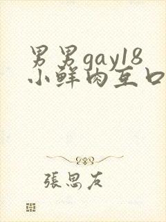 男男gay18小鲜肉互口1