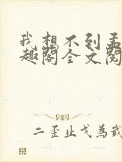 我想不到孟还笔趣阁全文阅读