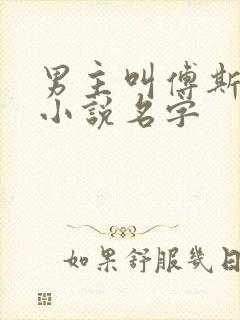 男主叫傅斯年的小说名字