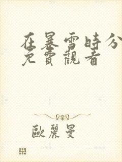 在暴雪时分全集免费观看