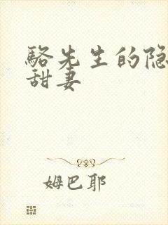 骆先生的隐婚小甜妻