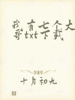 我有七个大佬哥哥txt下载