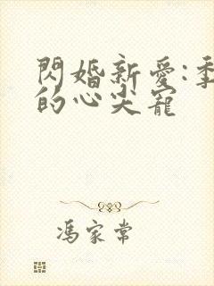 闪婚新爱:季少的心尖宠封面