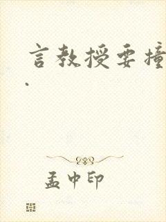 言教授要撞坏了.