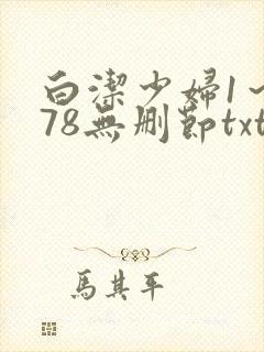 白洁少妇1～178无删节txt