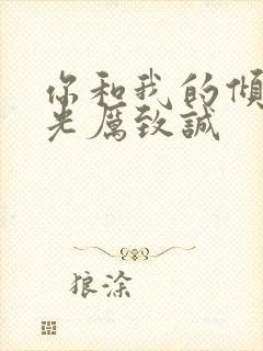 你和我的倾城时光厉致诚封面