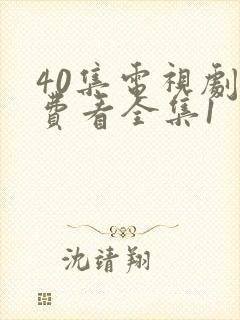 40集电视剧免费看全集1封面