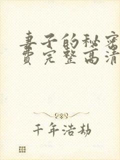 妻子的秘密4免费完整高清电视剧在线