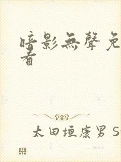 暗影无声免费观看封面